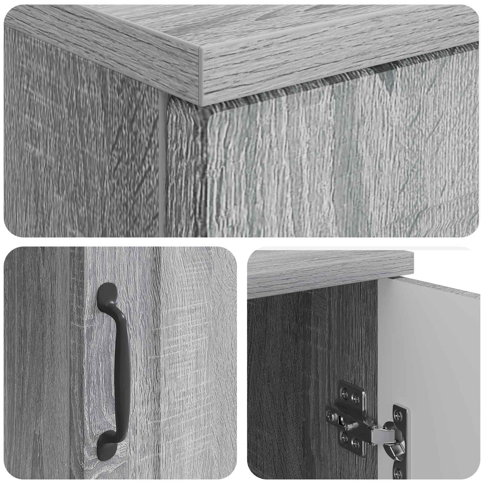 Stol s policom Siva sonoma 142,5 x 50 x 75 cm Konstruirano drvo