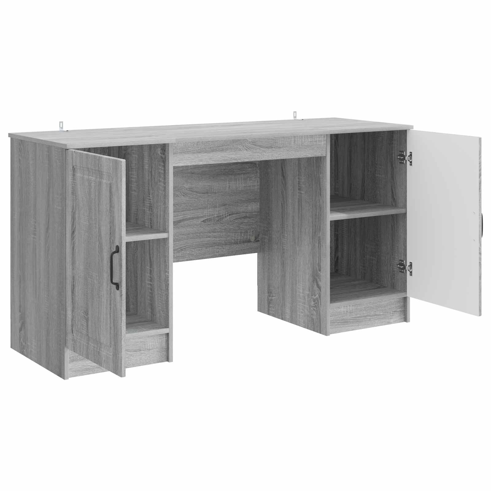 Stol s policom Siva sonoma 142,5 x 50 x 75 cm Konstruirano drvo