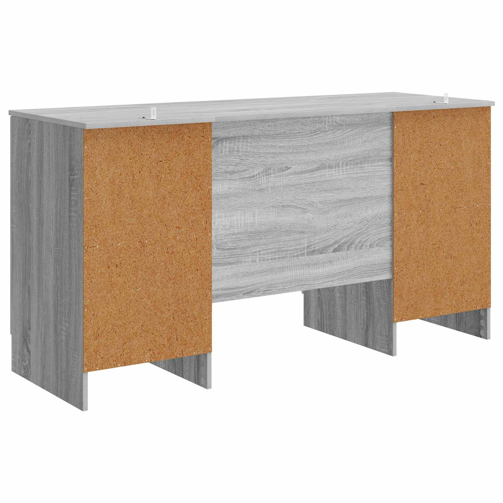 Stol s policom Siva sonoma 142,5 x 50 x 75 cm Konstruirano drvo