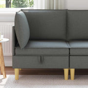 Kutna Sofa s Pohranom Tamnosiva Tkanina