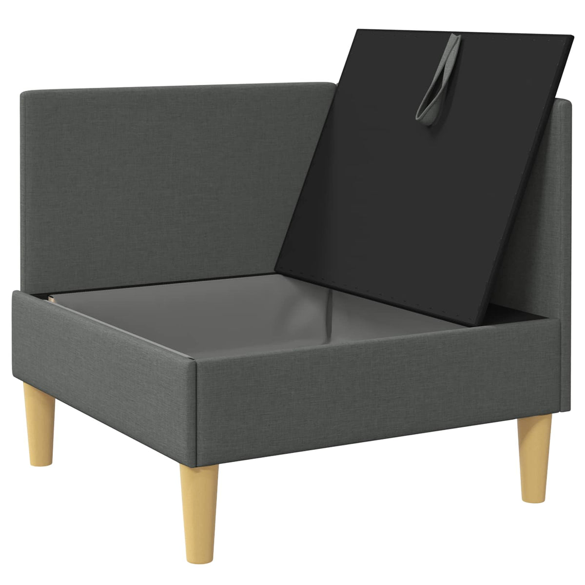 Kutna Sofa s Pohranom Tamnosiva Tkanina
