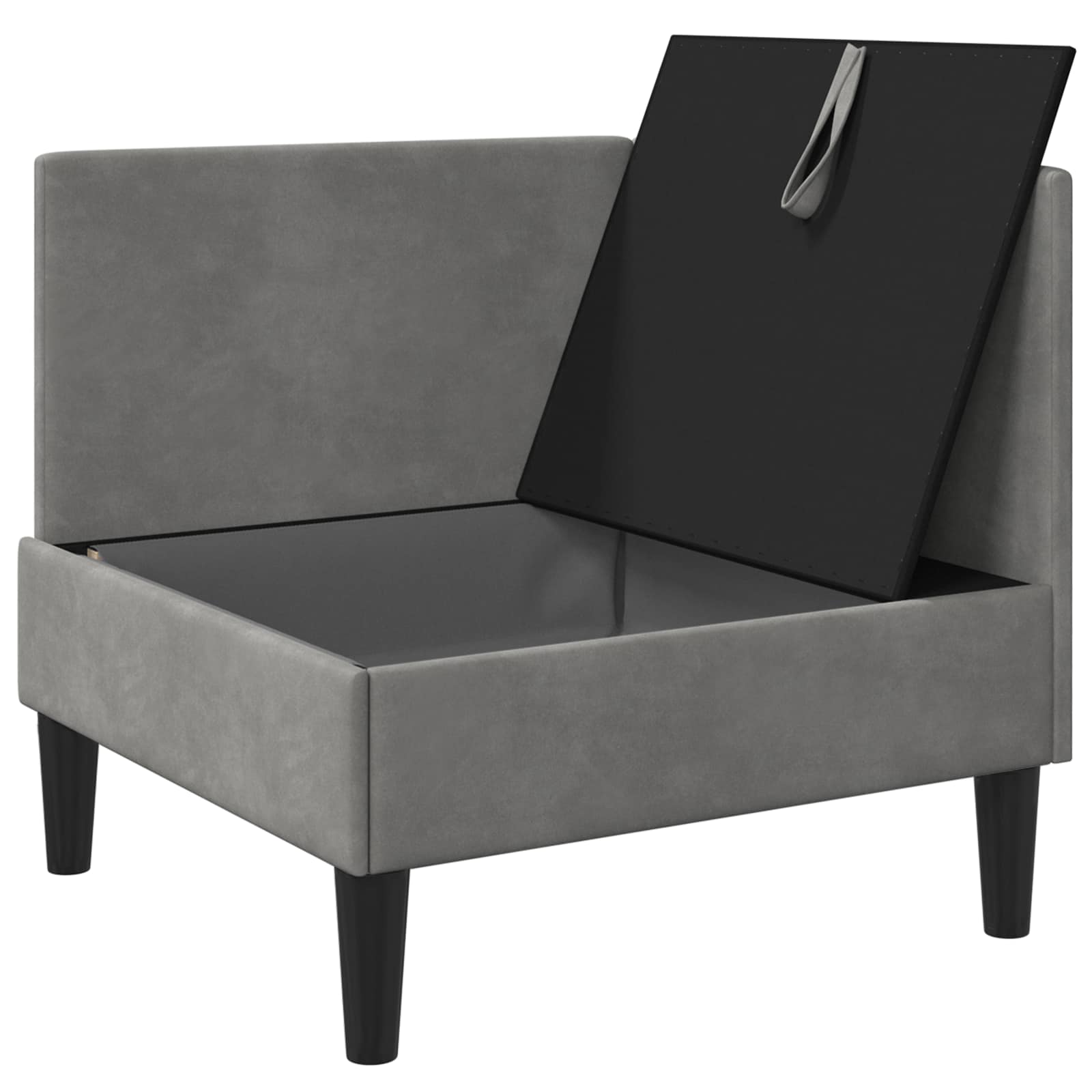Sofa s pohranom Svjetlosiva Baršun