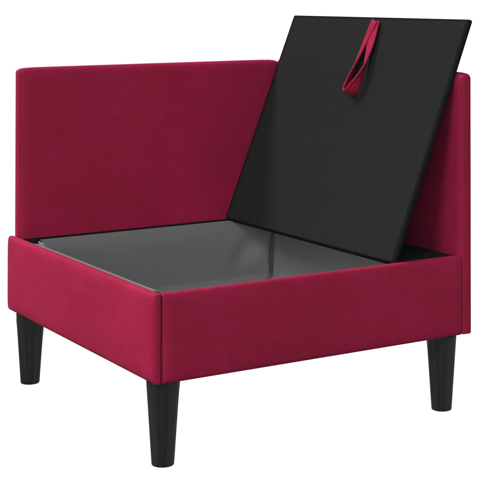 Sofa s pohranom Vinska crvena Baršun