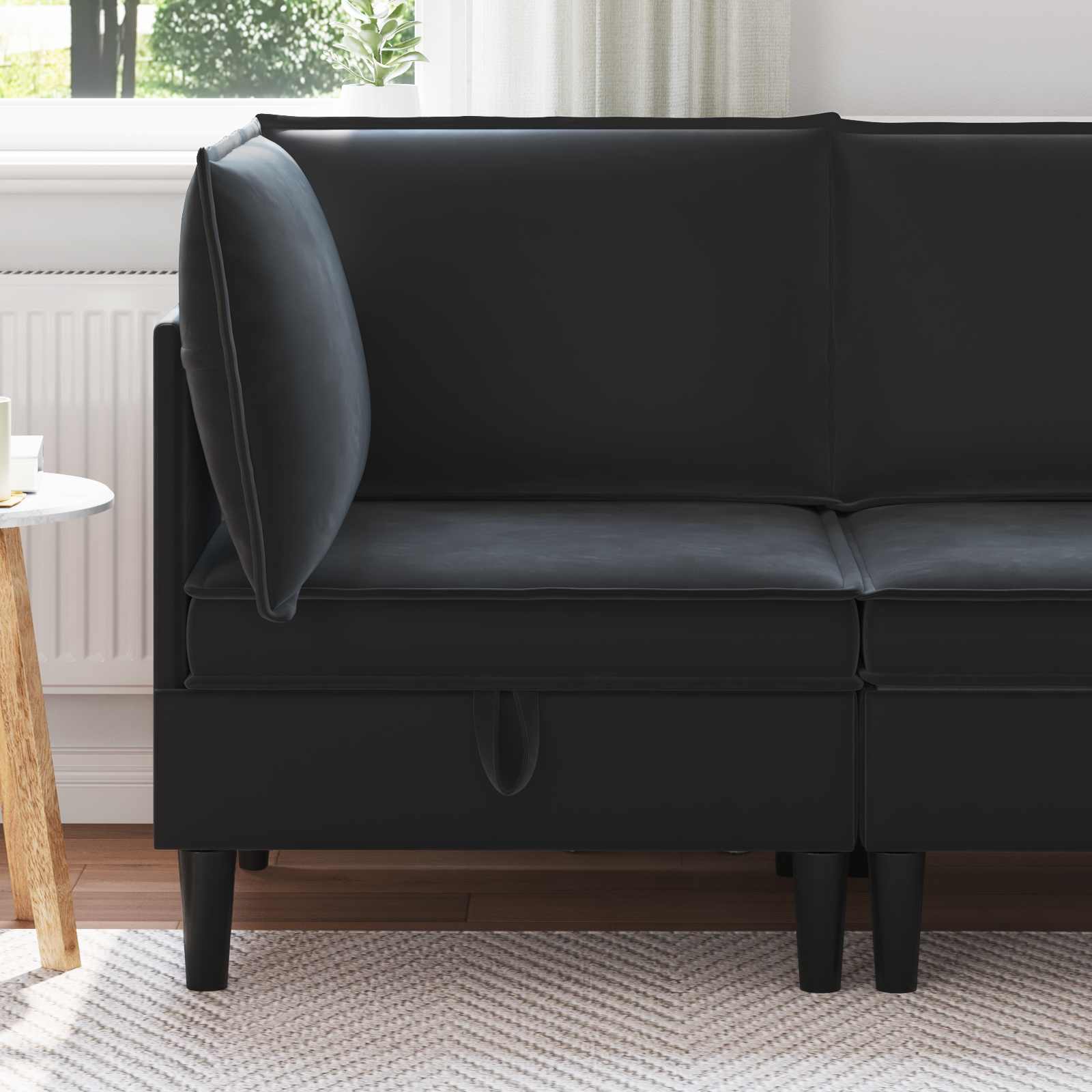 Sofa s pohranom Crna Baršun