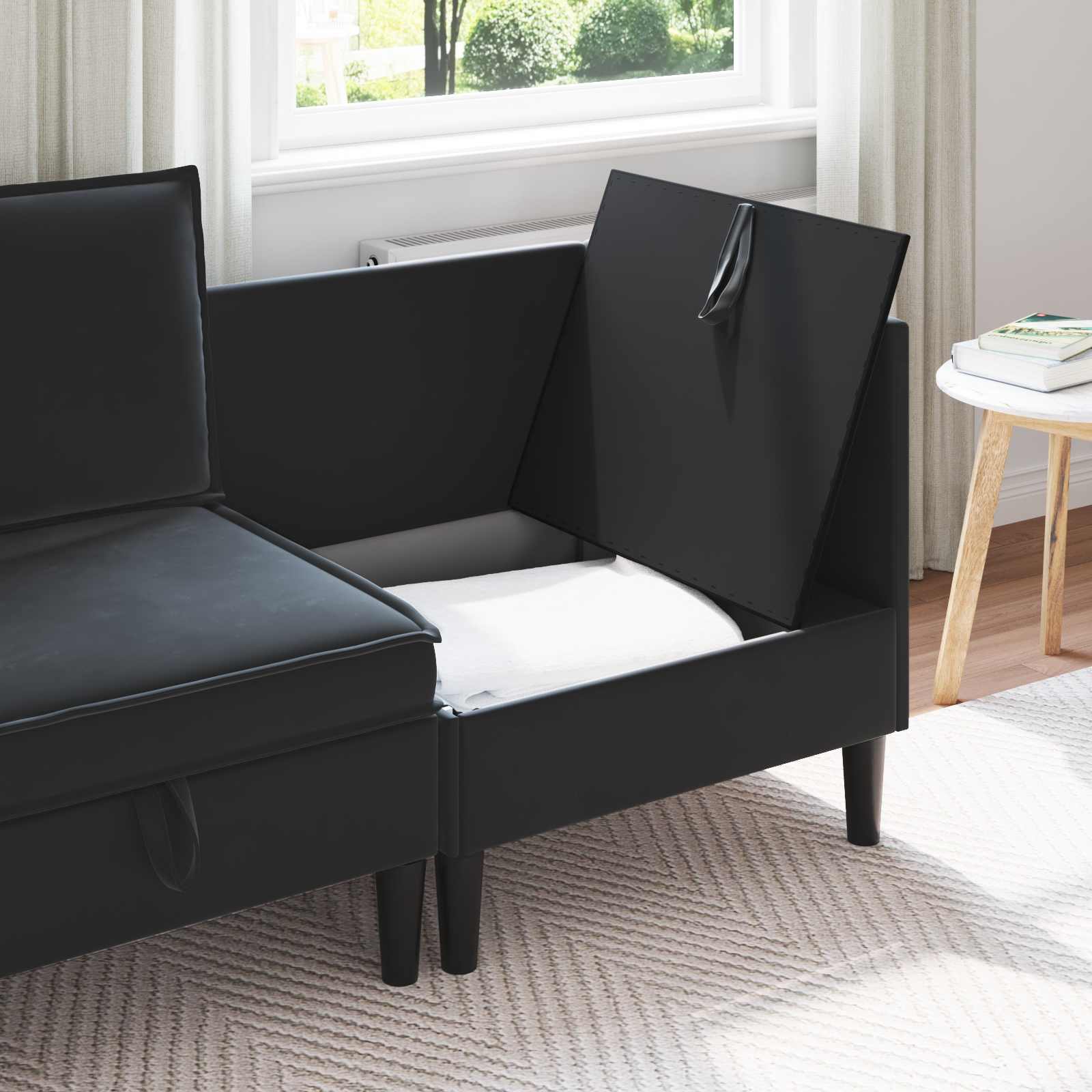 Sofa s pohranom Crna Baršun
