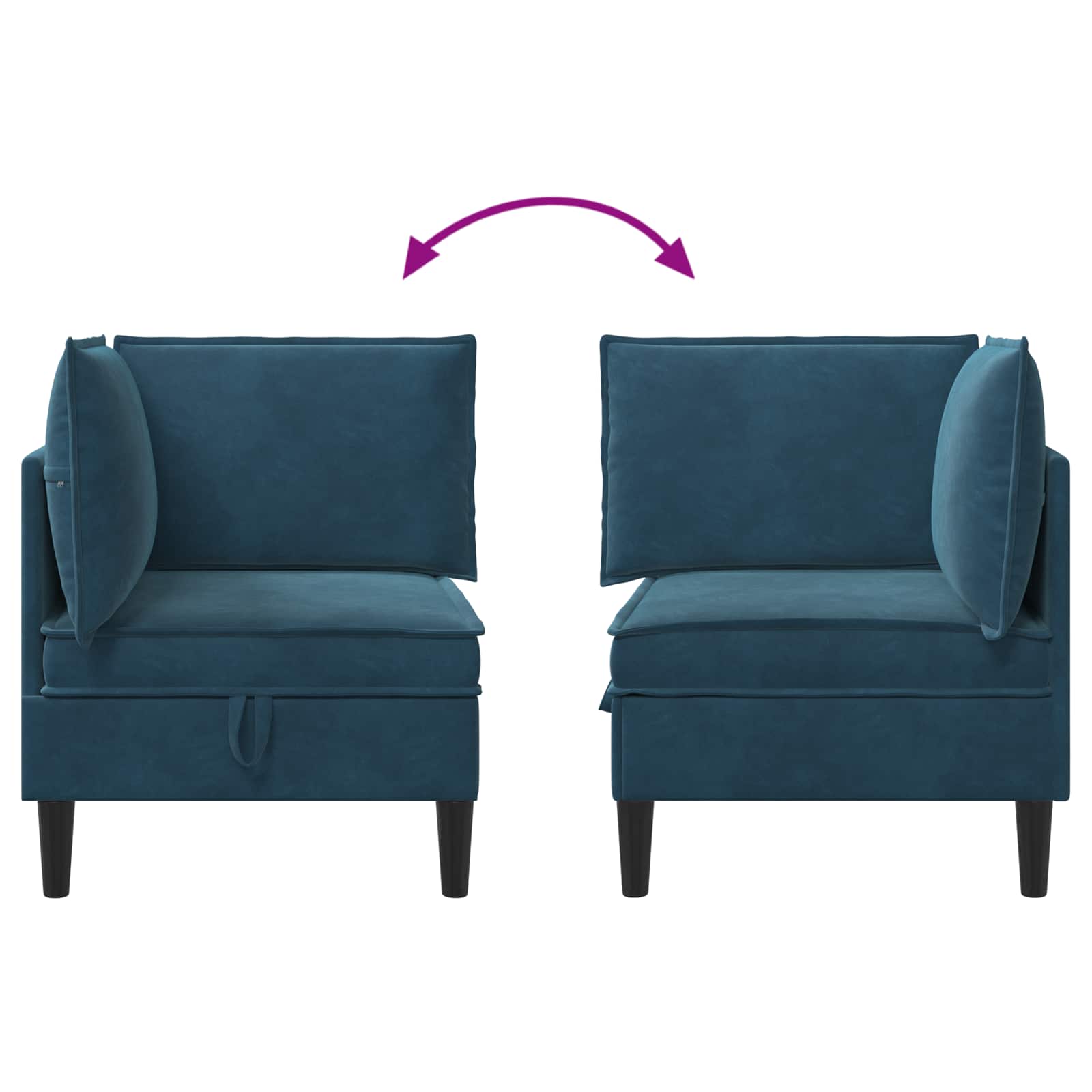 Sofa s pohranom Plava Baršun