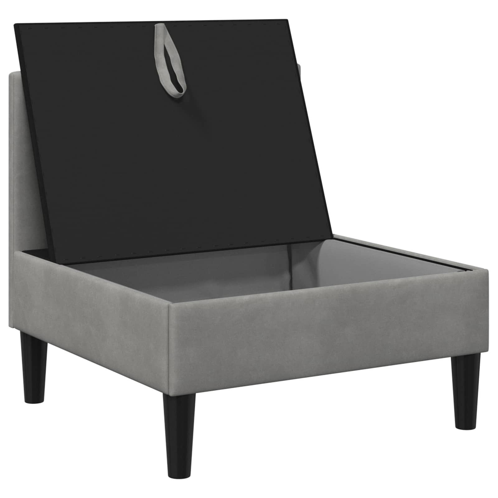 Sofa s pohranom Svjetlosiva Baršun