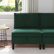 Sofa s pohranom Tamnozelena Baršun