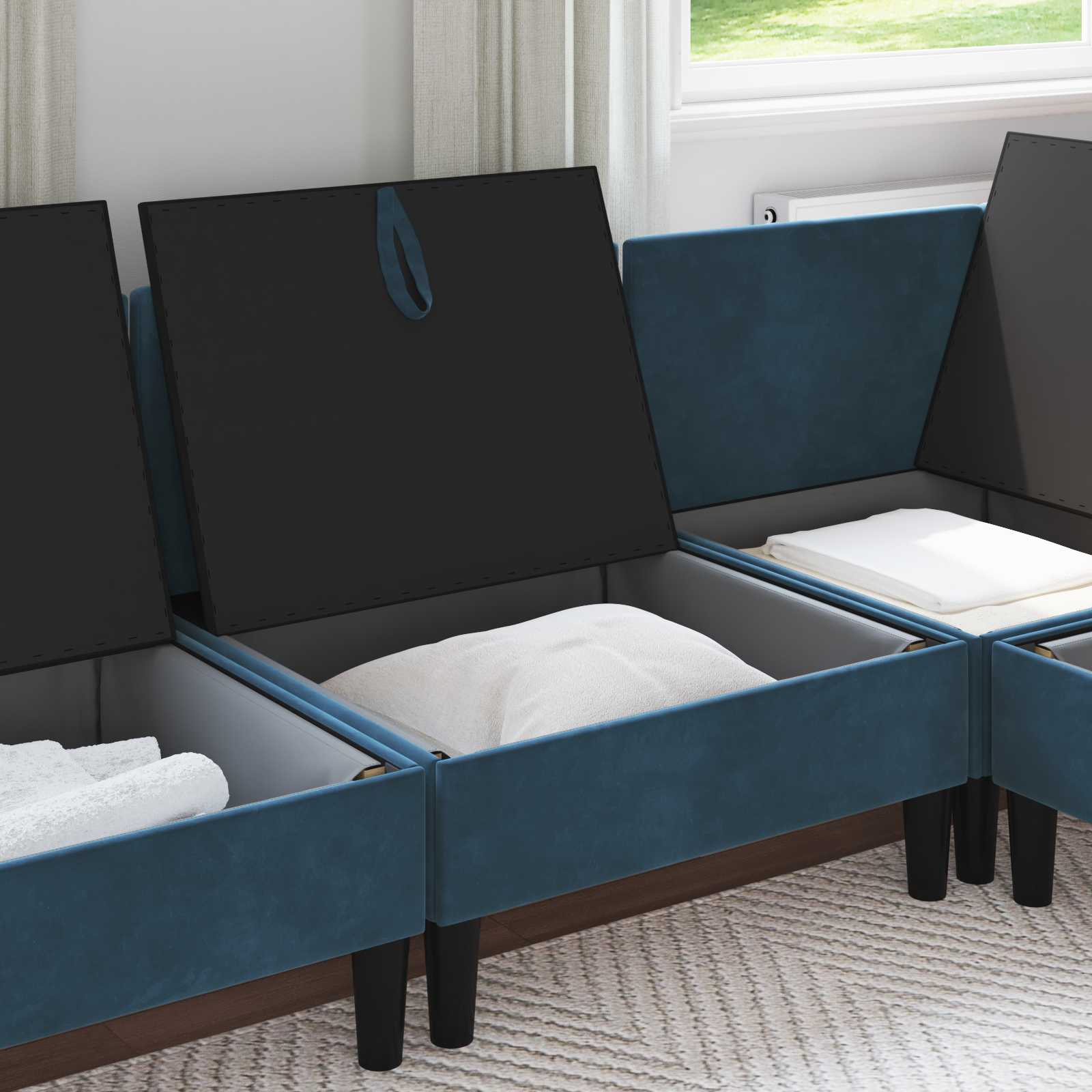 Sofa s pohranom Plava Baršun