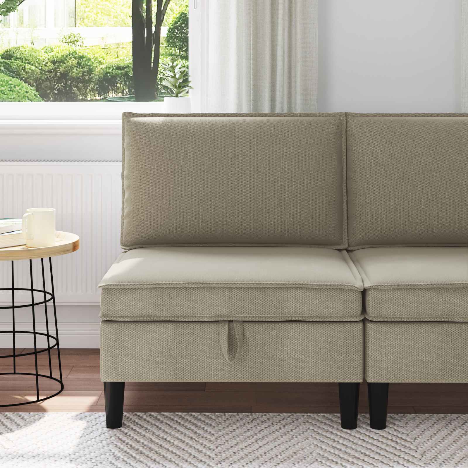 Srednji sofa s ladicom Pijesak Baršun