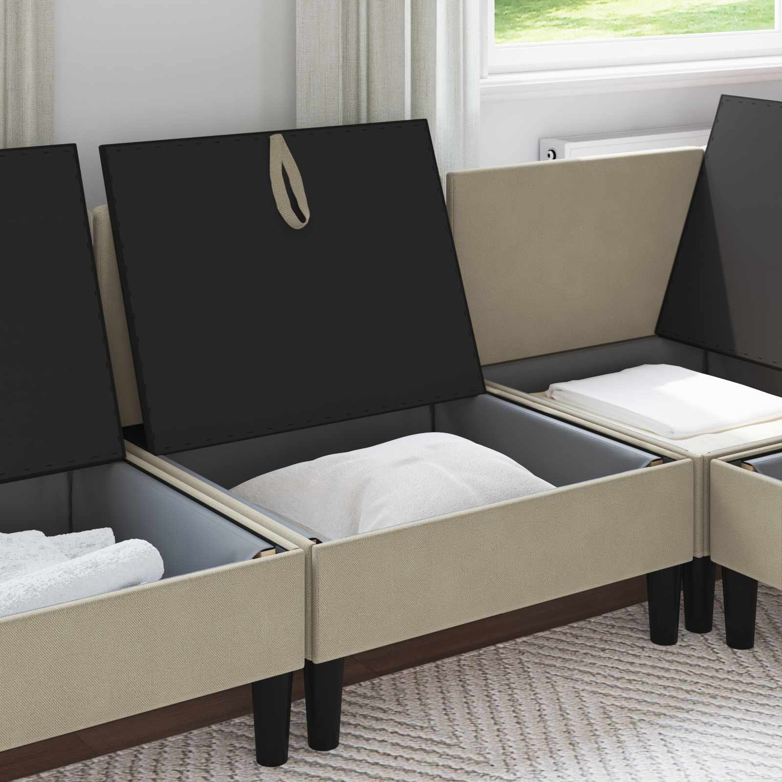 Srednji sofa s ladicom Pijesak Baršun