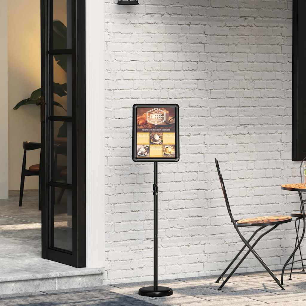 Stalci za sajmove Crna 30 x 25 x 128 cm Aluminij