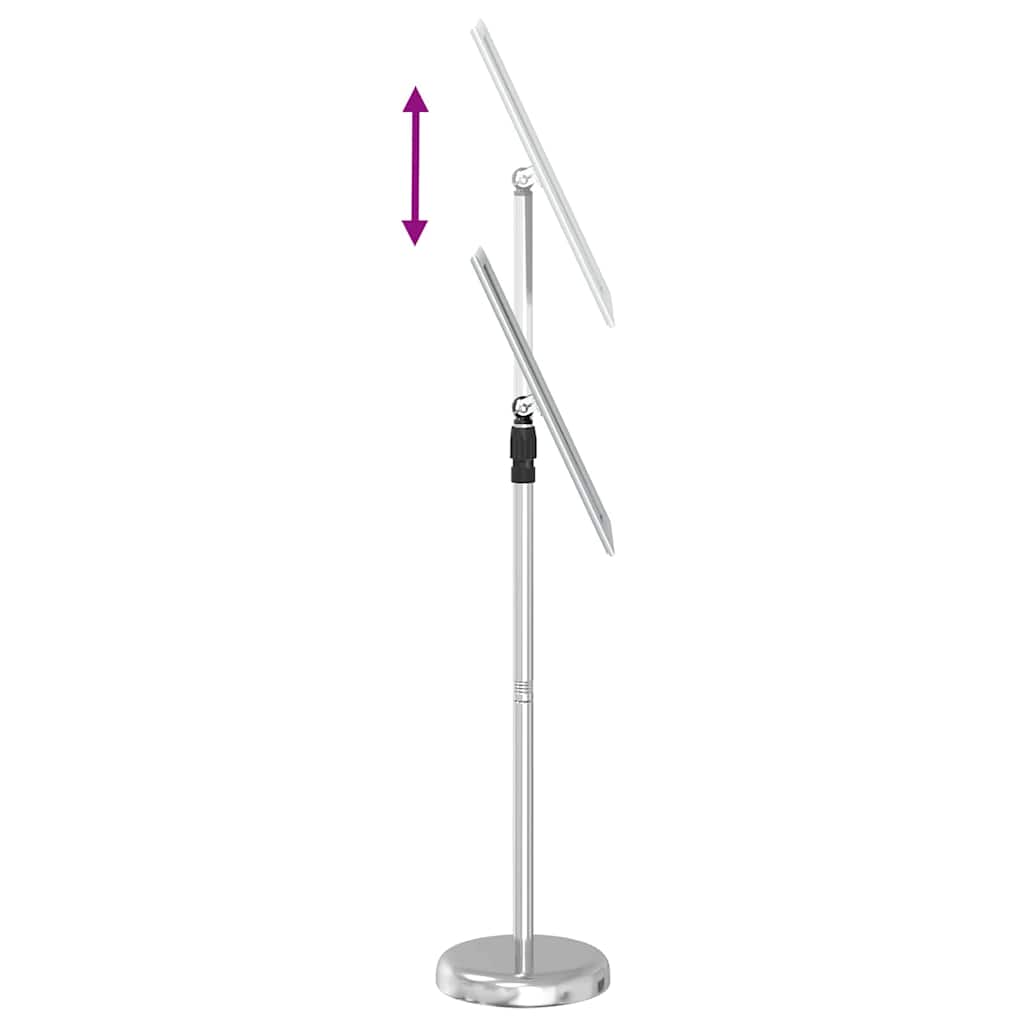 Stalci za sajmove Srebrno 30 x 25 x 128 cm Aluminij