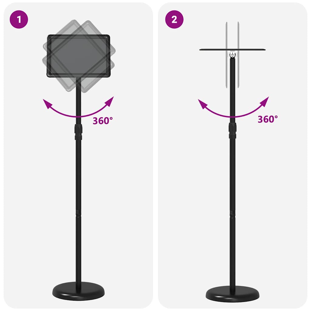 Stalci za sajmove Crna 25 x 25 x 125 cm Aluminij