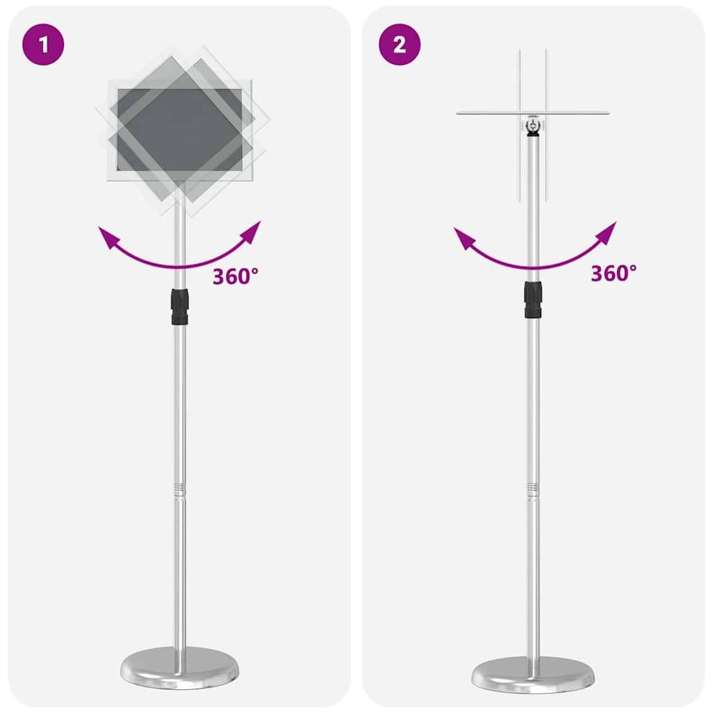 Stalci za sajmove Srebrno 25 x 25 x 125 cm Aluminij