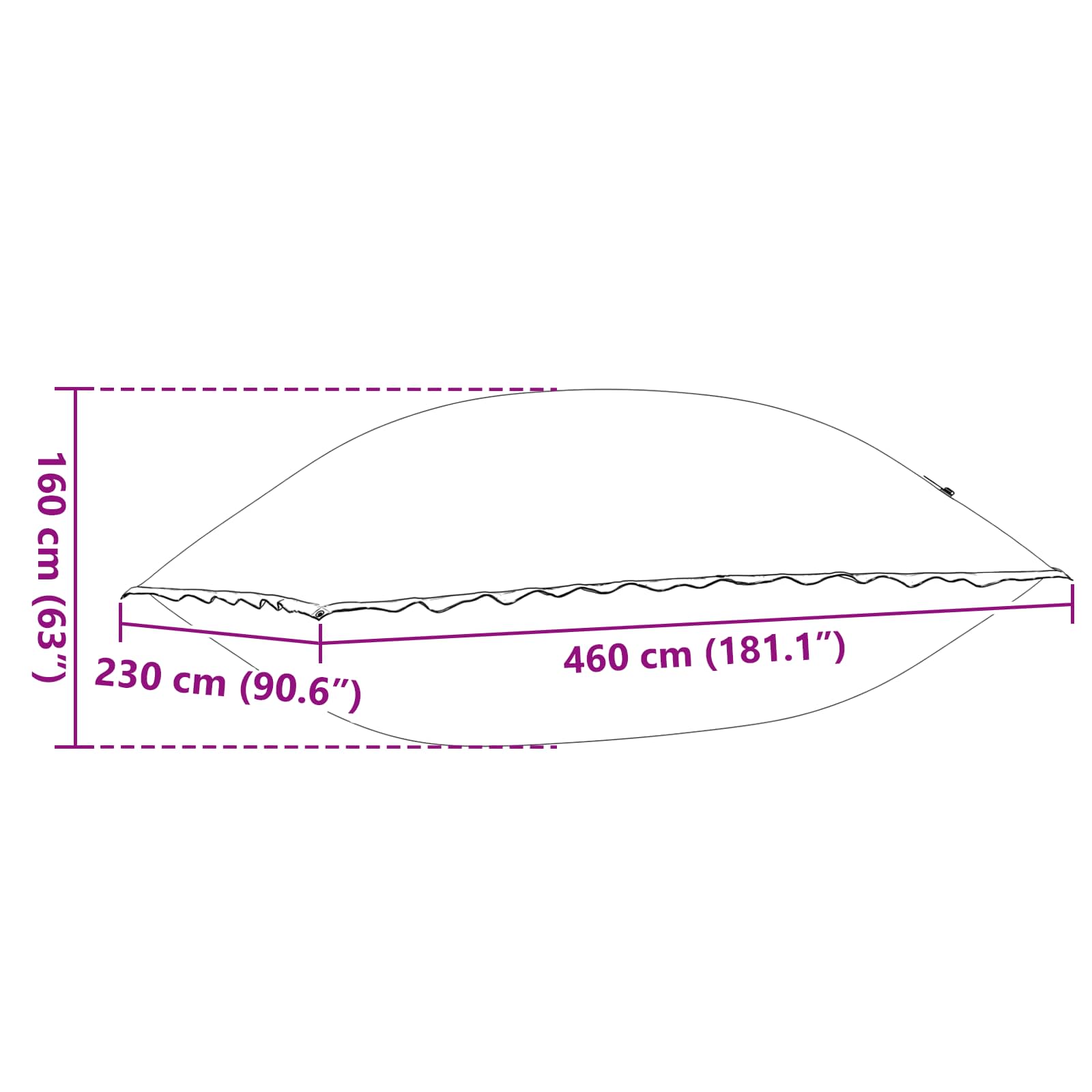 Zimski Bazen Jastuk Plava 460 x 230 x 160 cm PVC