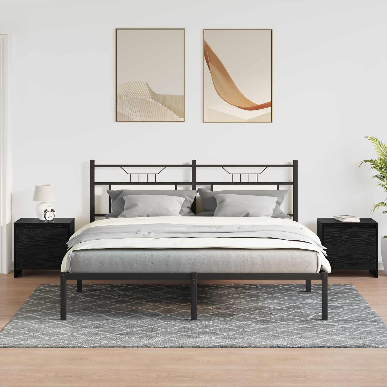Noćni ormar Crni hrast 45 x 34 x 44,5 cm Konstruirano drvo