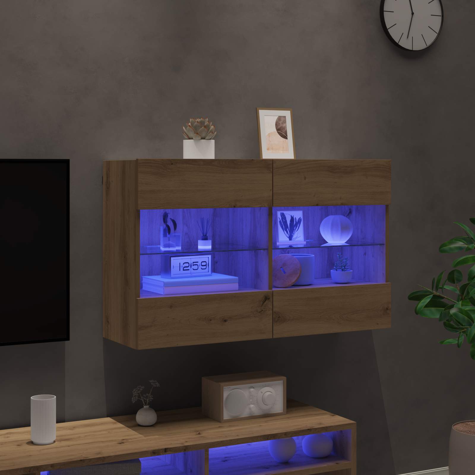 TV zidni ormar Zidne Umjetnički hrast 98,5 x 30 x 60,5 cm