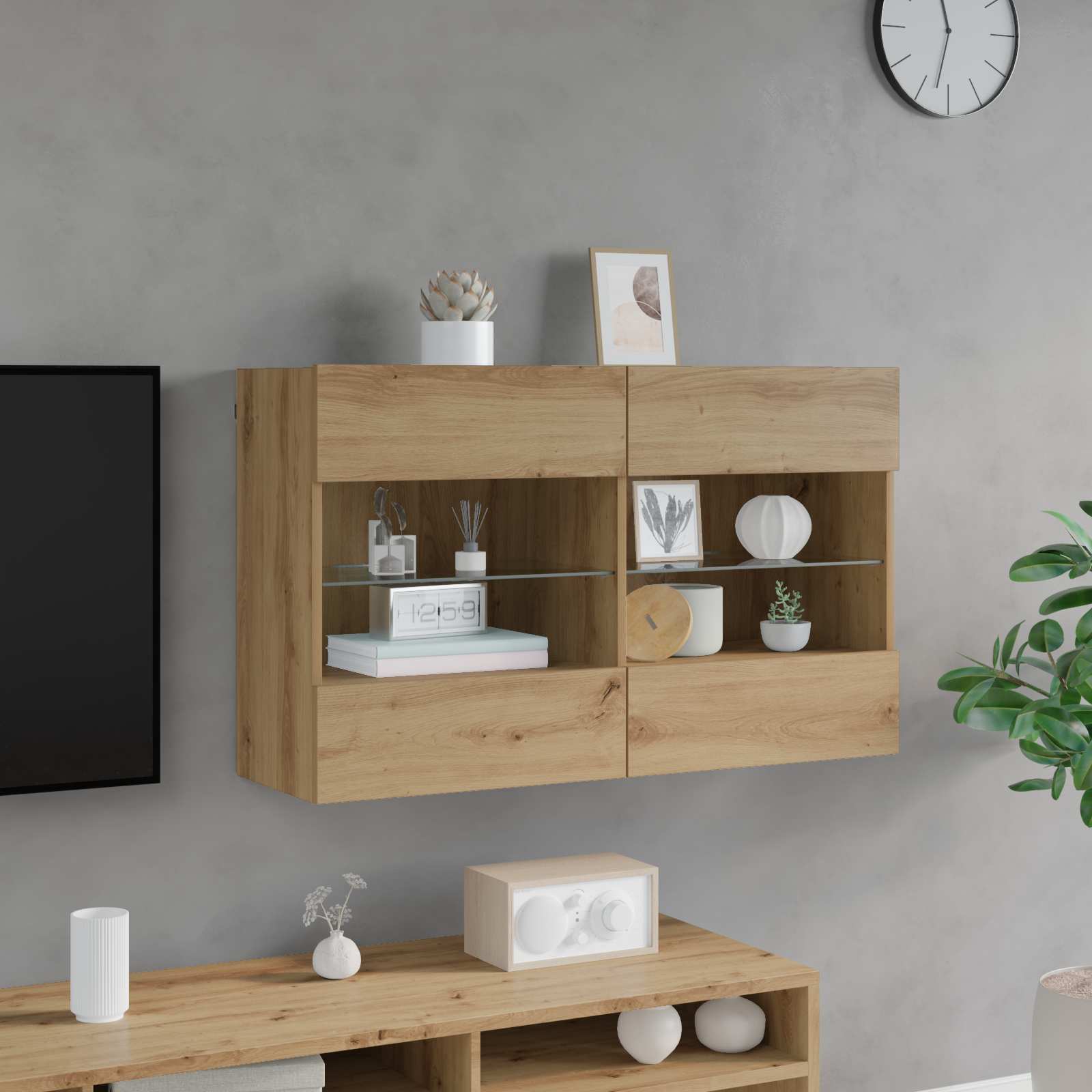 TV zidni ormar Zidne Umjetnički hrast 98,5 x 30 x 60,5 cm