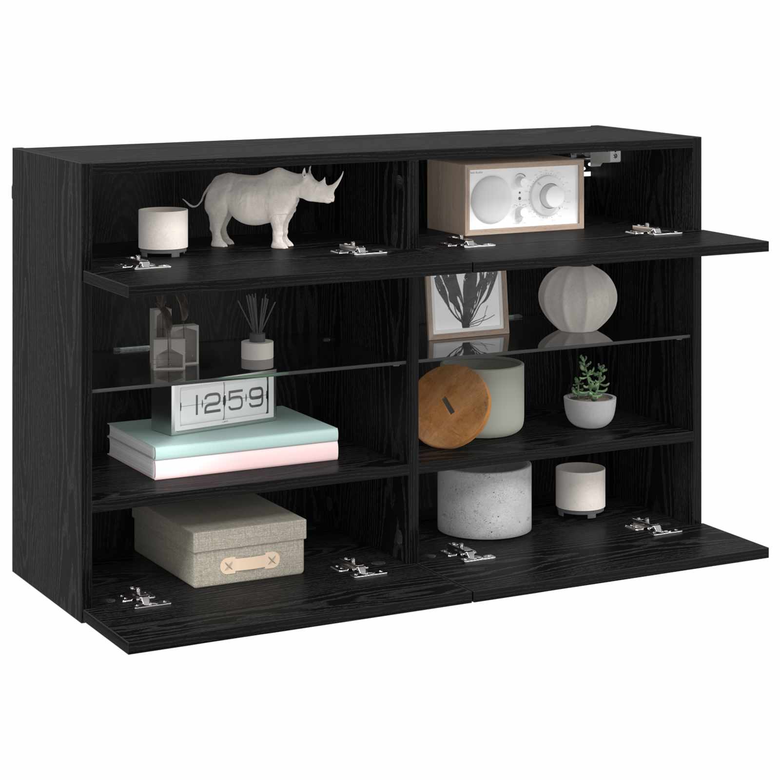 TV zidni ormar Crni hrast 98,5 x 30 x 60,5 cm Konstruirano drvo
