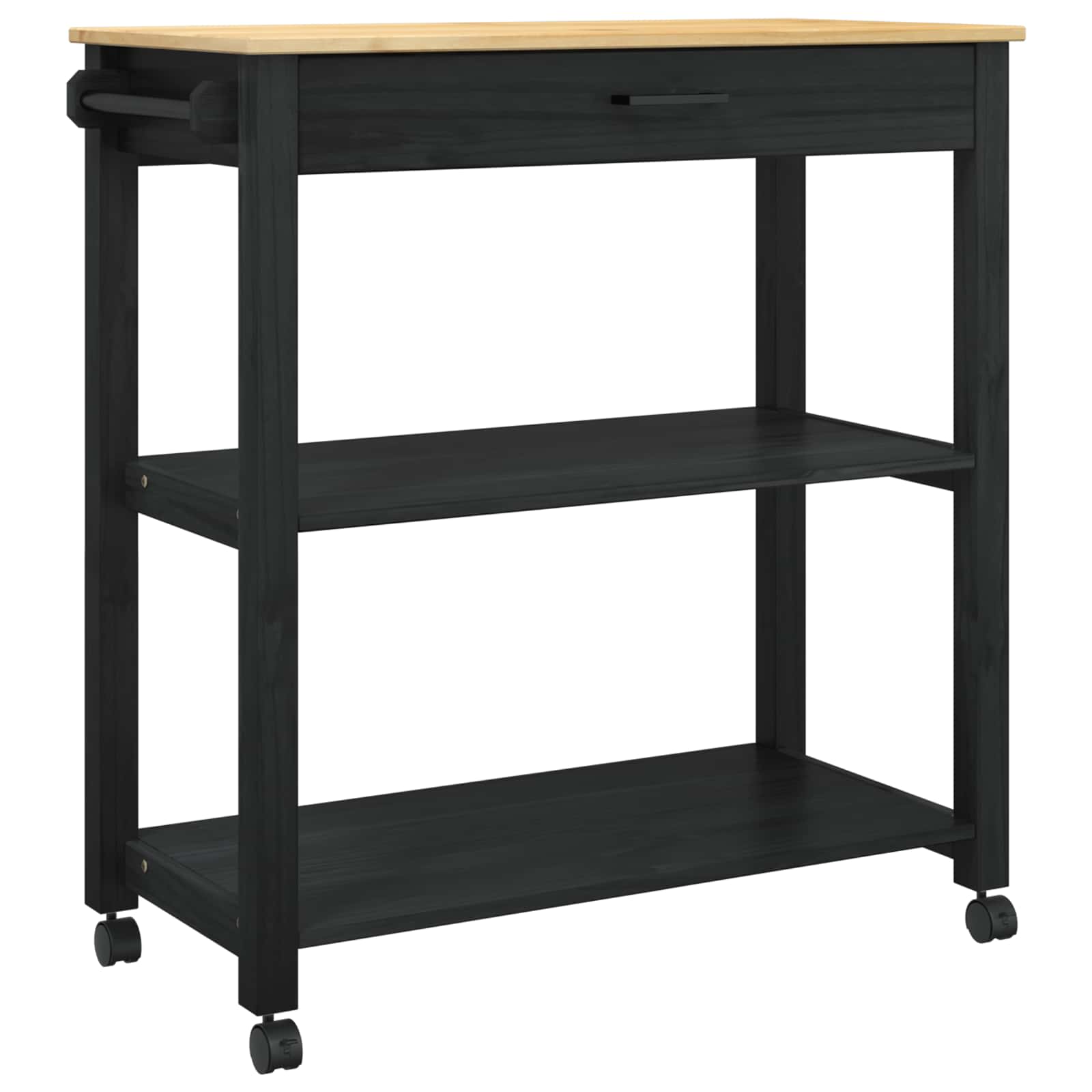 Kuhinjski kolica MONZA Crna 84 x 40 x 88,5 cm