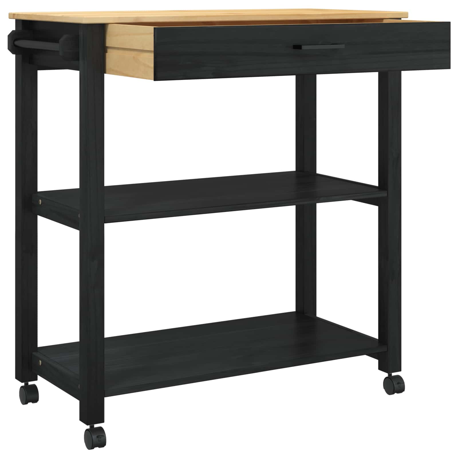 Kuhinjski kolica MONZA Crna 84 x 40 x 88,5 cm