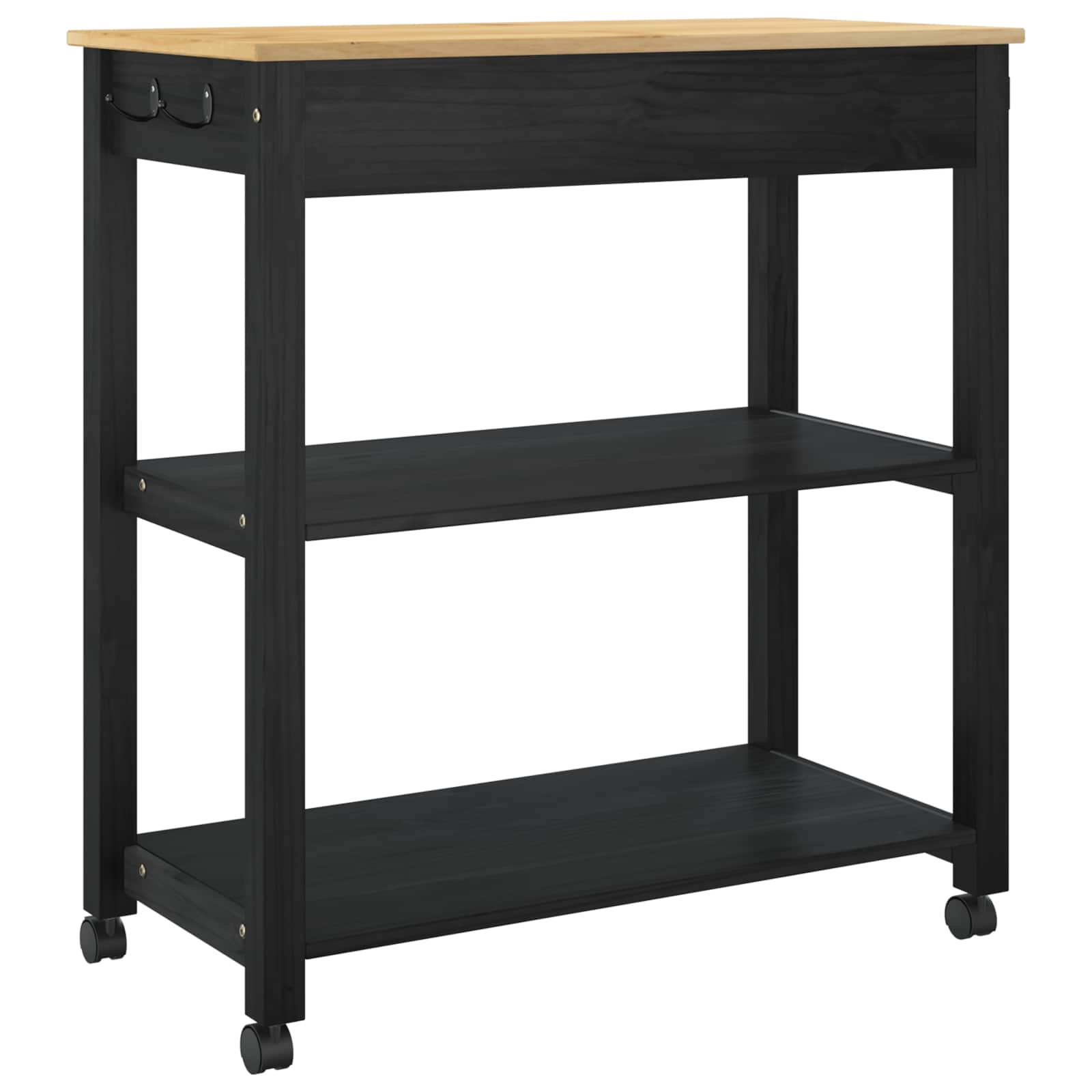 Kuhinjski kolica MONZA Crna 84 x 40 x 88,5 cm