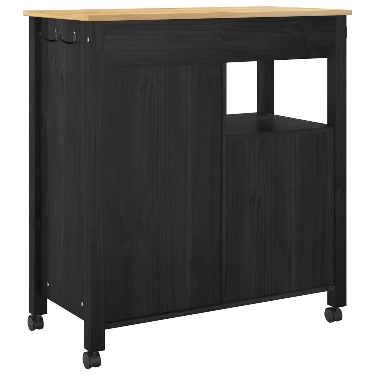 Kuhinjski kolica MONZA Crna 84 x 40 x 88,5 cm