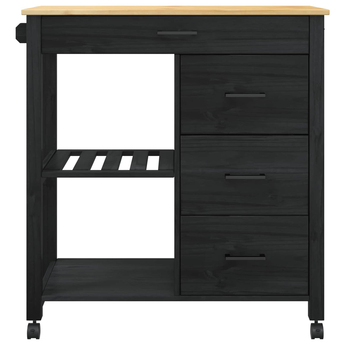 Kuhinjski kolica MONZA Crna 84 x 40 x 88,5 cm