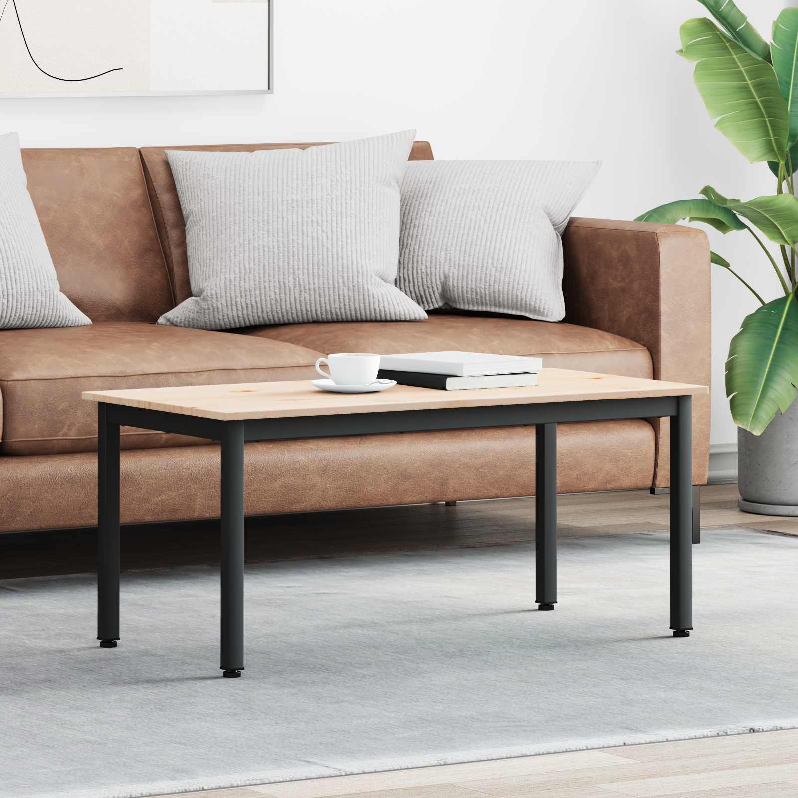 Kava Stol Prirodna 100 x 50 x 45 cm Čvrsto borovo drvo