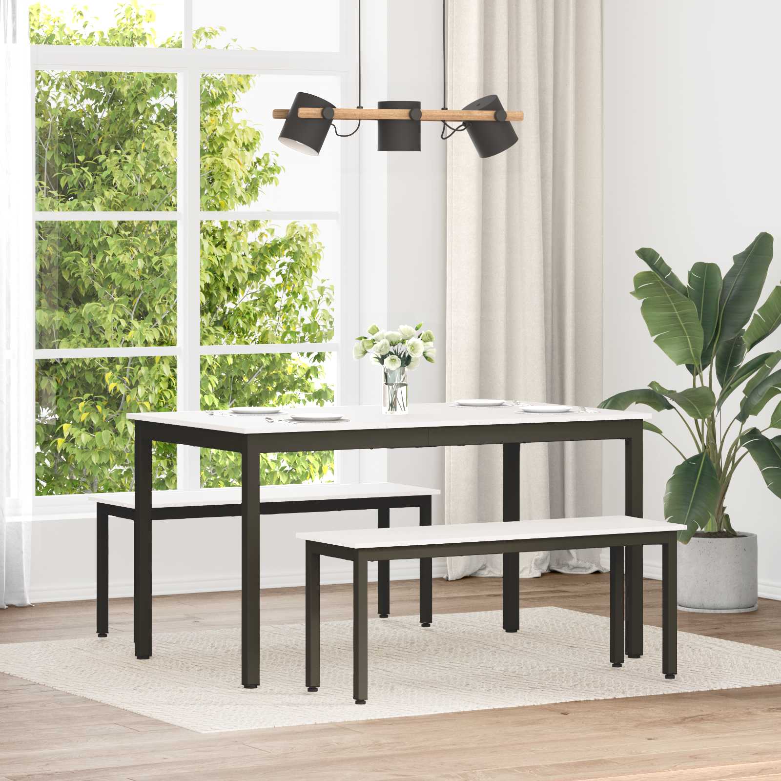 klupa Bijelo 110 x 35 x 45 cm Čvrsto borovo drvo