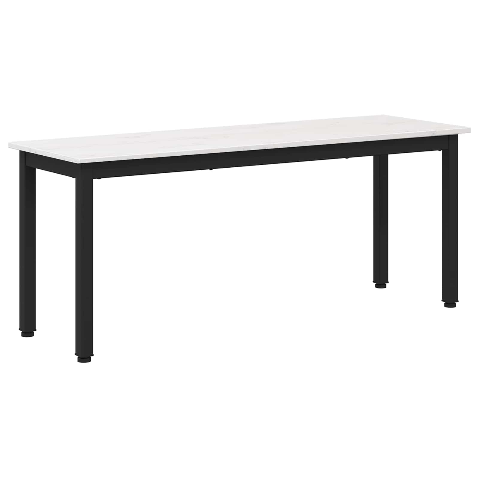 klupa Bijelo 110 x 35 x 45 cm Čvrsto borovo drvo