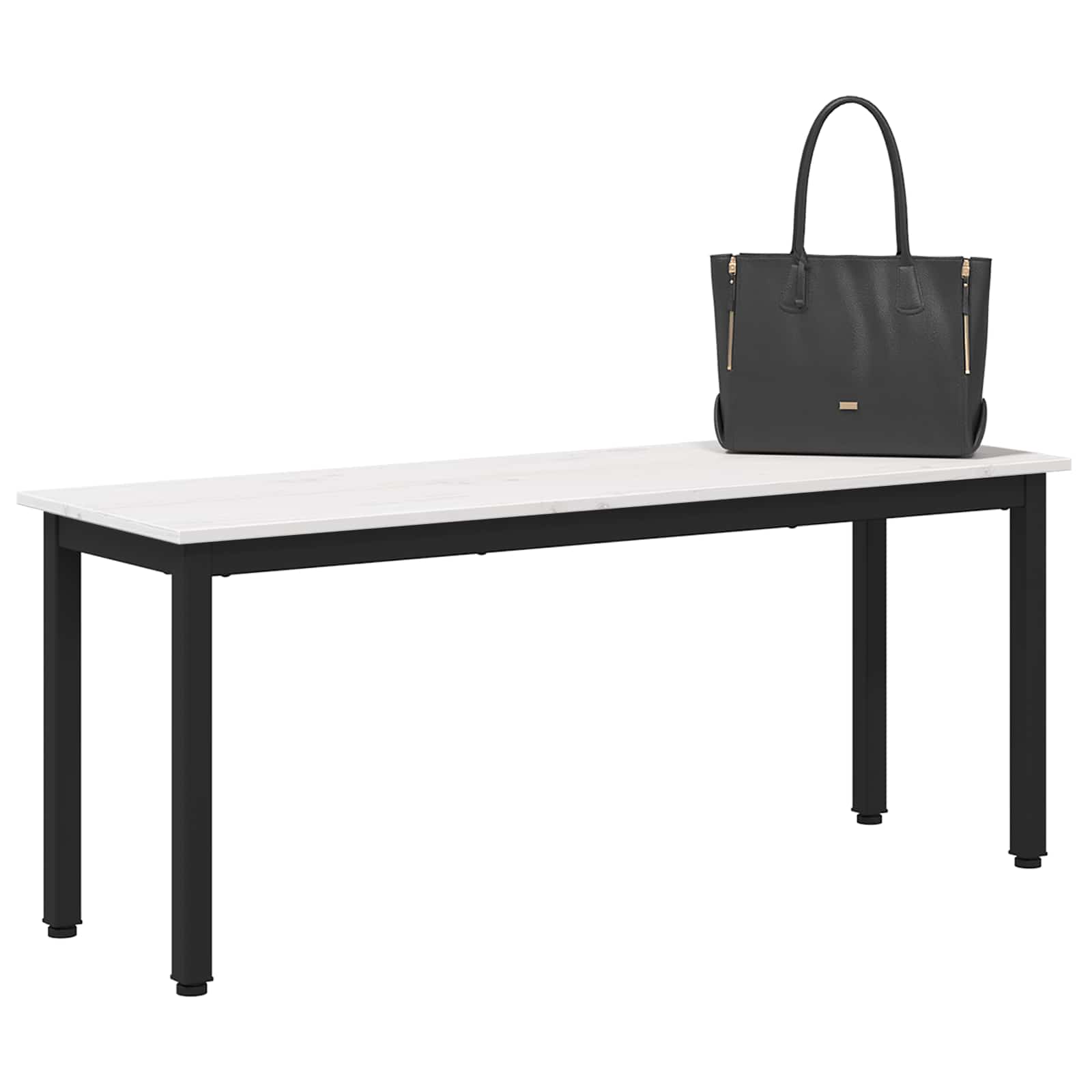 klupa Bijelo 110 x 35 x 45 cm Čvrsto borovo drvo