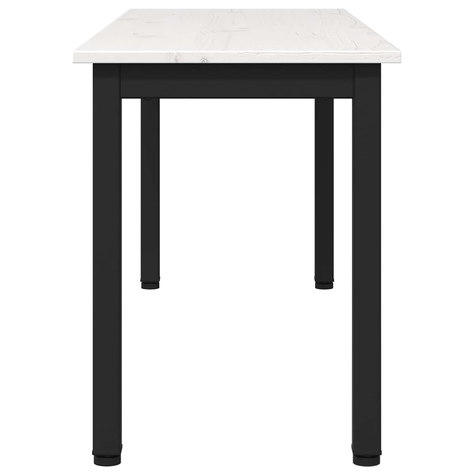 klupa Bijelo 110 x 35 x 45 cm Čvrsto borovo drvo