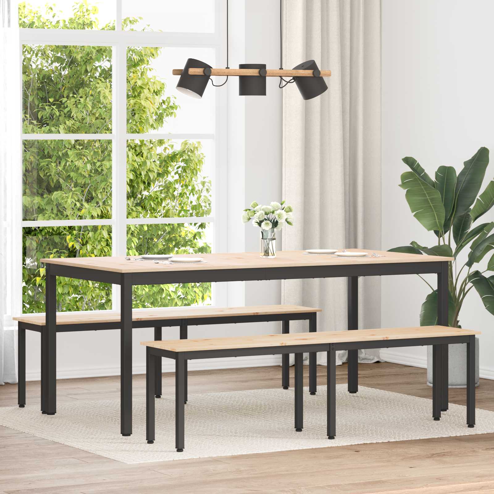 klupa Prirodna 160 x 35 x 45 cm Čvrsto borovo drvo