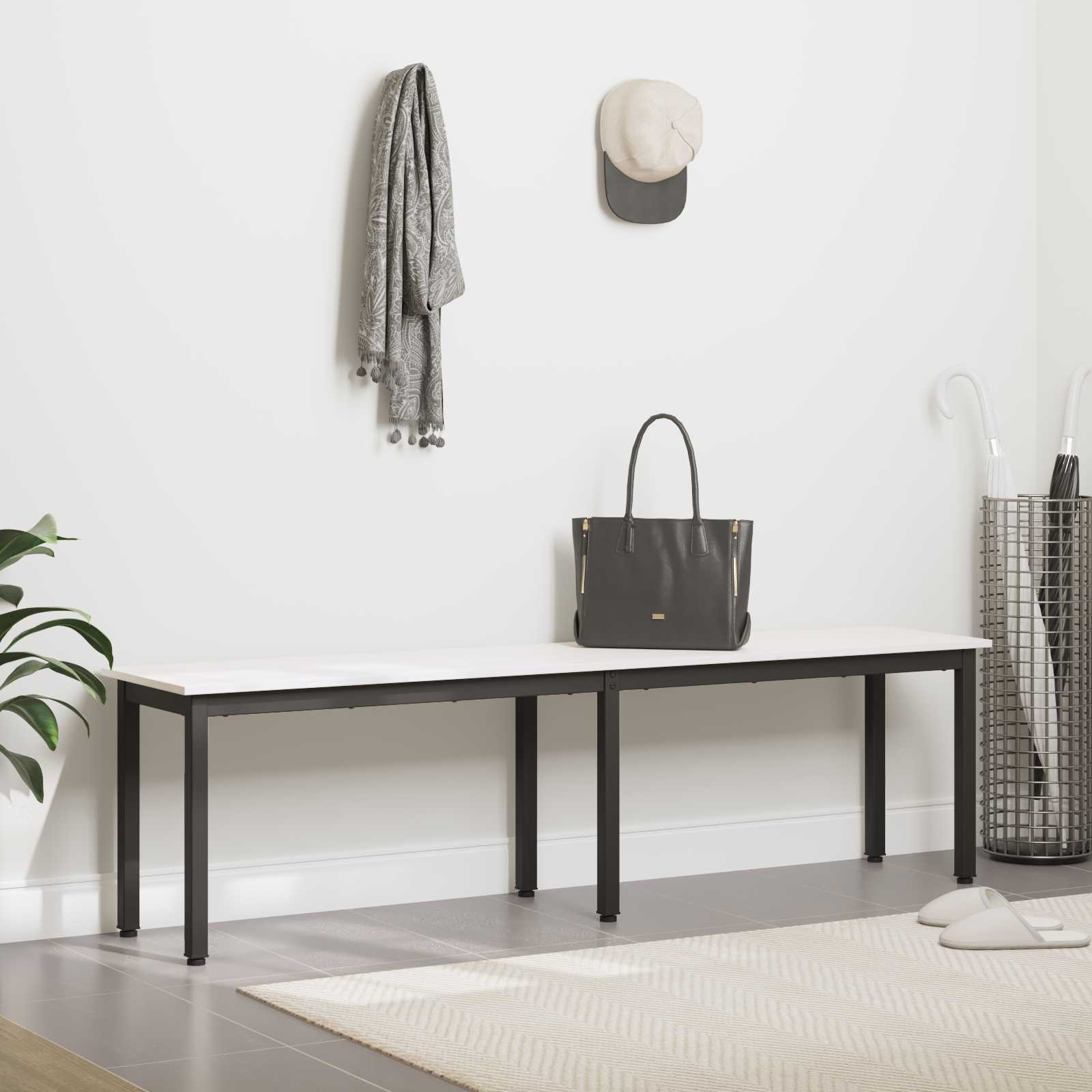 klupa Bijelo 160 x 35 x 45 cm Čvrsto borovo drvo