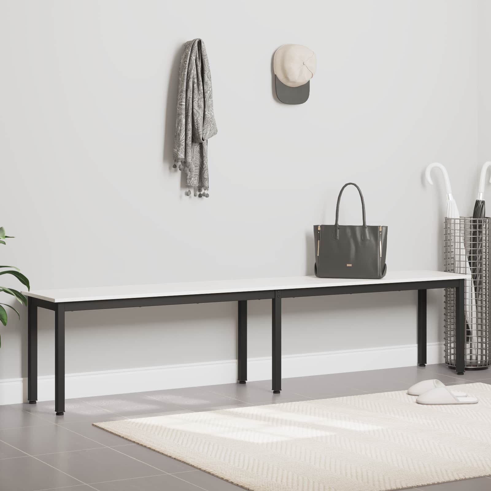 klupa Bijelo 200 x 35 x 45 cm Čvrsto borovo drvo