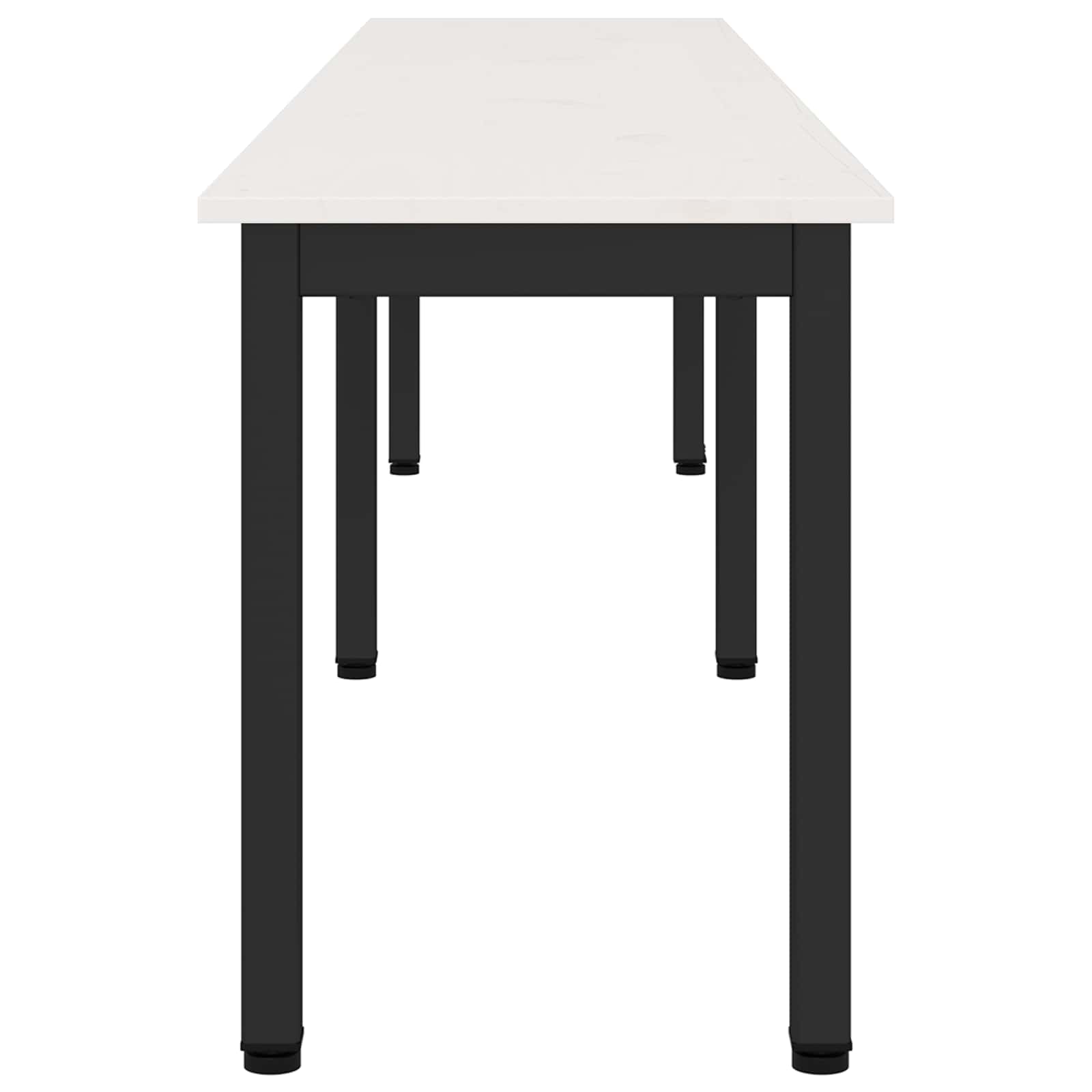 klupa Bijelo 200 x 35 x 45 cm Čvrsto borovo drvo