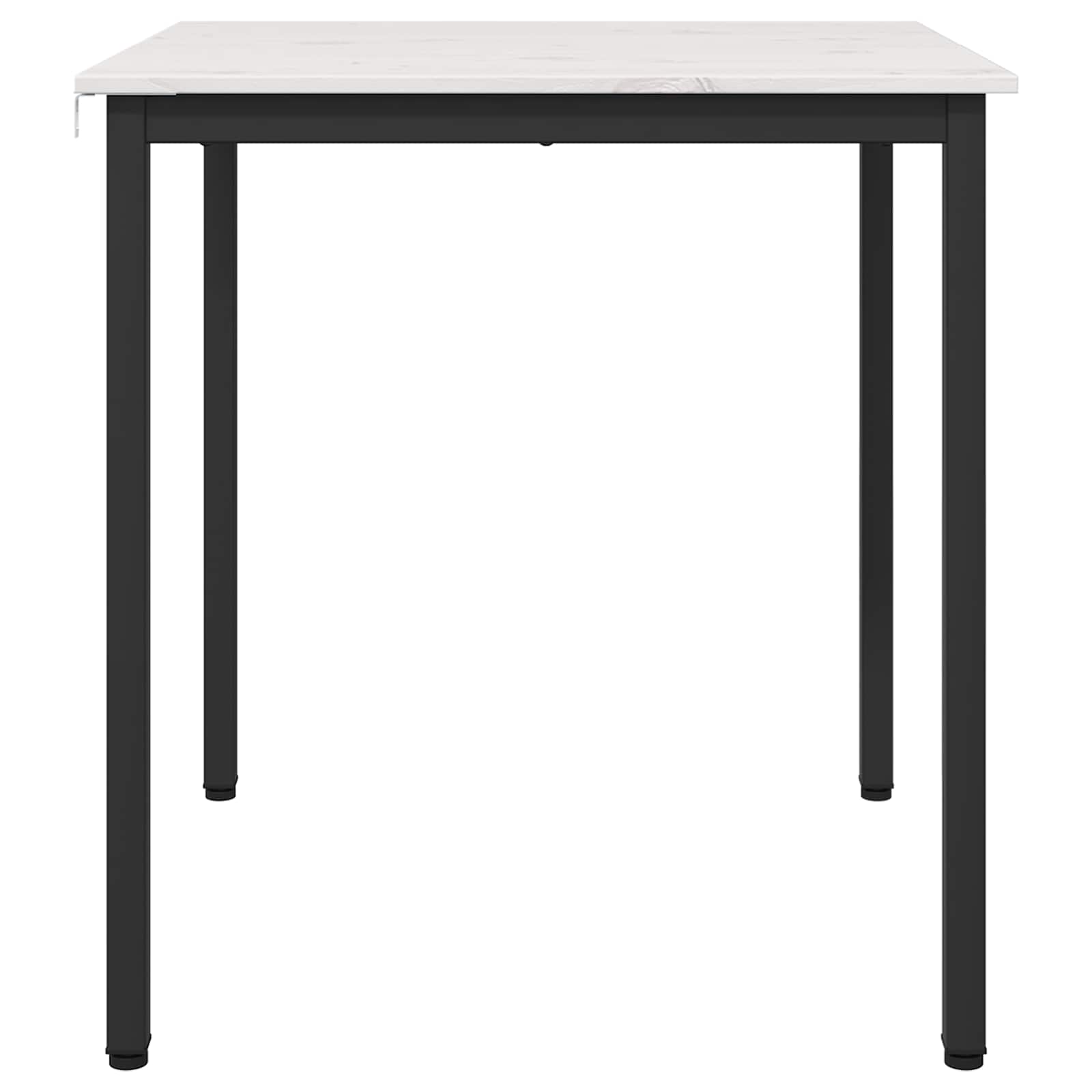 Stol za objedovanje Bijelo 70 x 70 x 75 cm Čvrsto borovo drvo