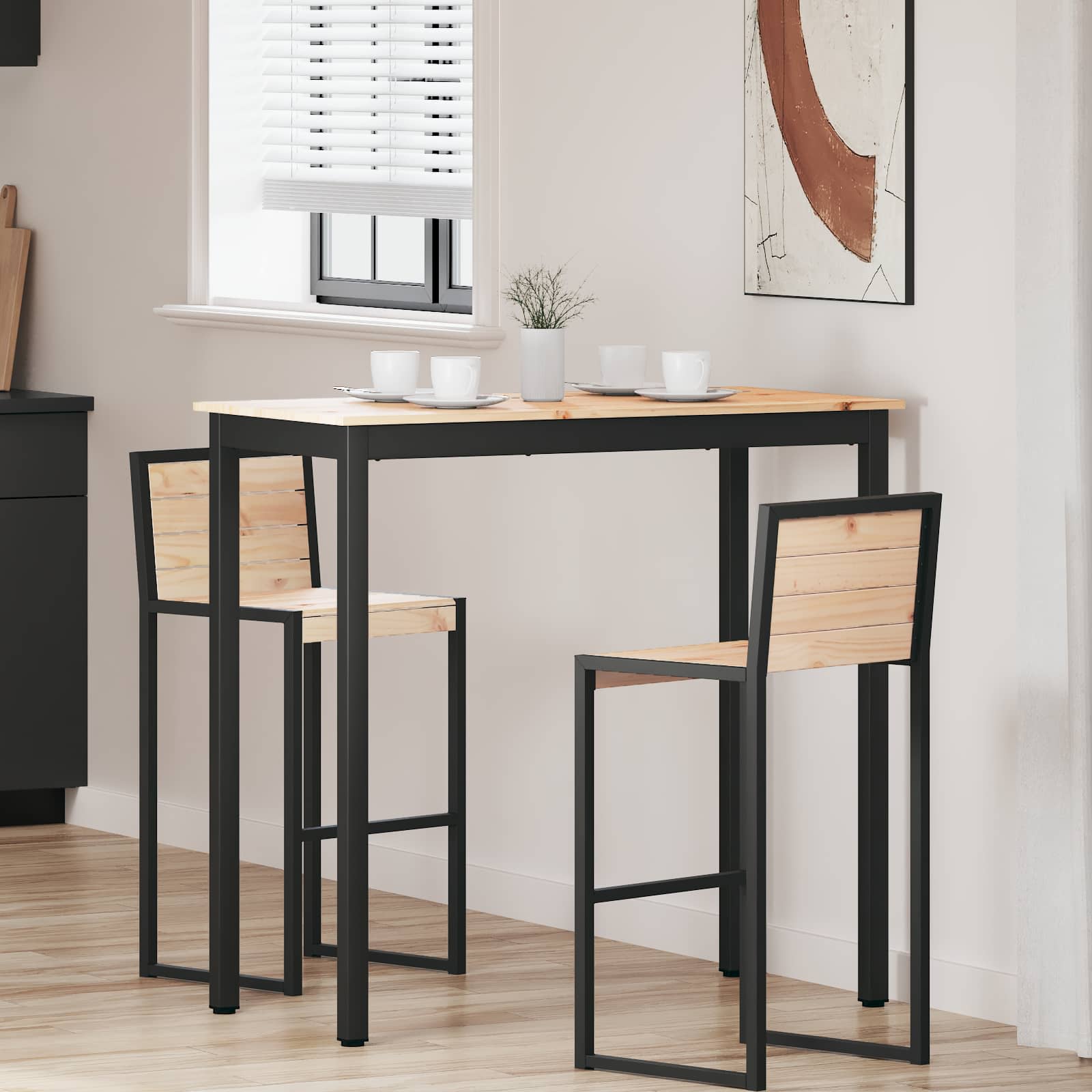 Stol za bar Prirodna 110 x 55 x 105 cm Čvrsto borovo drvo