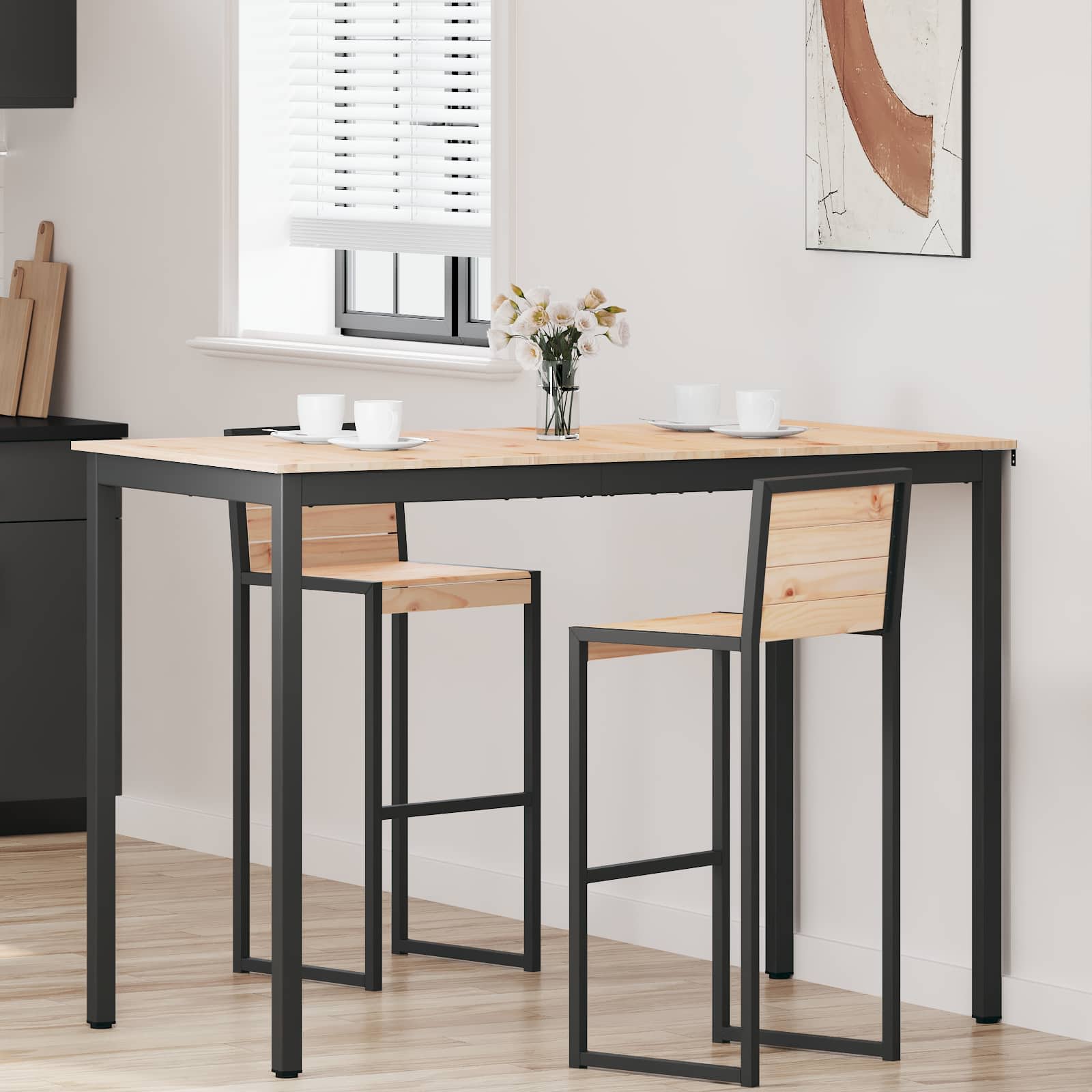 Stol za bar Prirodna 150 x 80 x 105 cm Čvrsto borovo drvo
