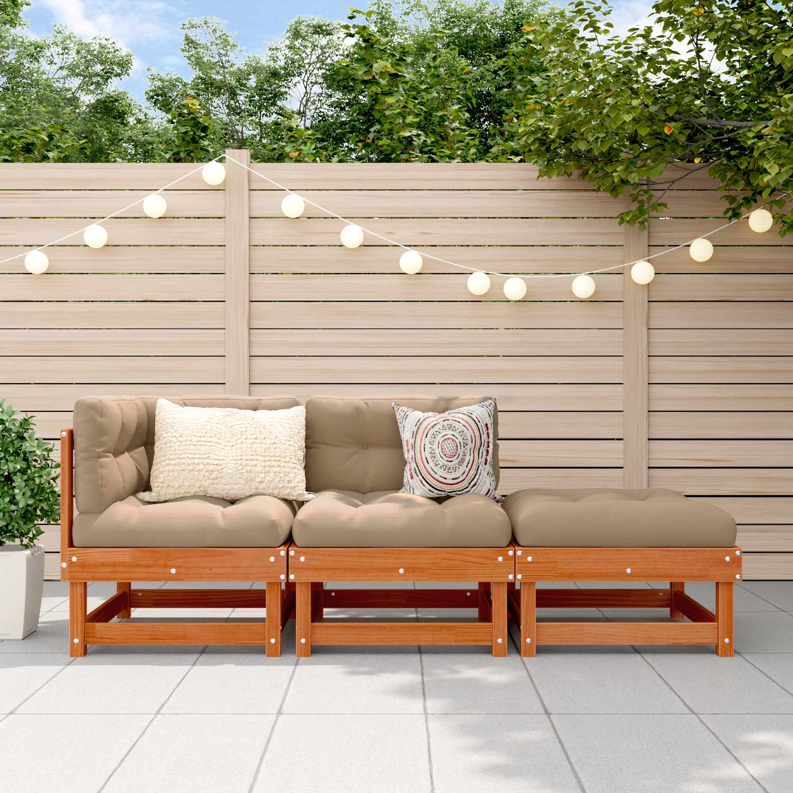 Sekcionalna sofa Vosak Smeđa 183 x 61 x 62 cm Masivna borovina