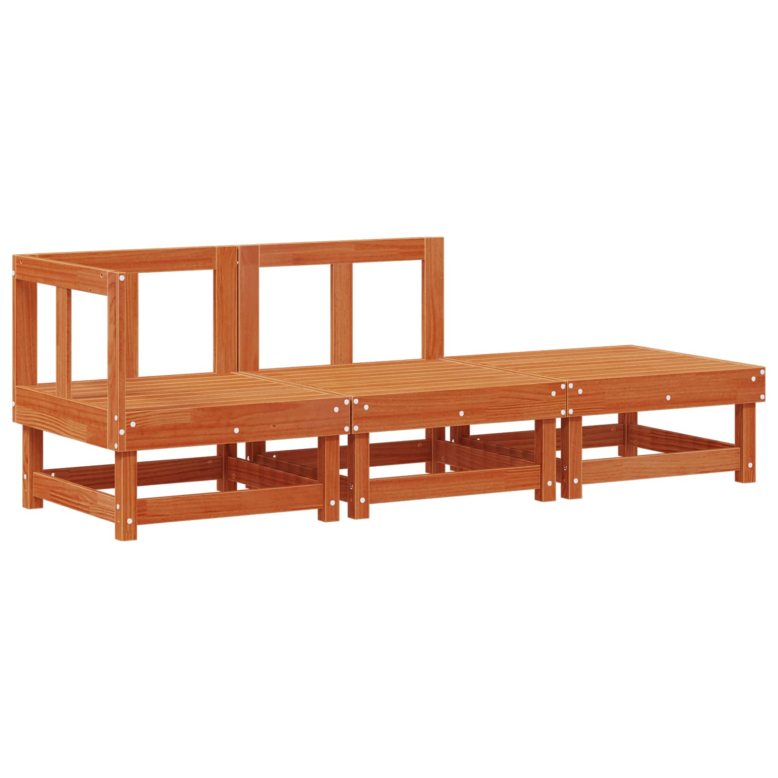 Sekcionalna sofa Vosak Smeđa 183 x 61 x 62 cm Masivna borovina
