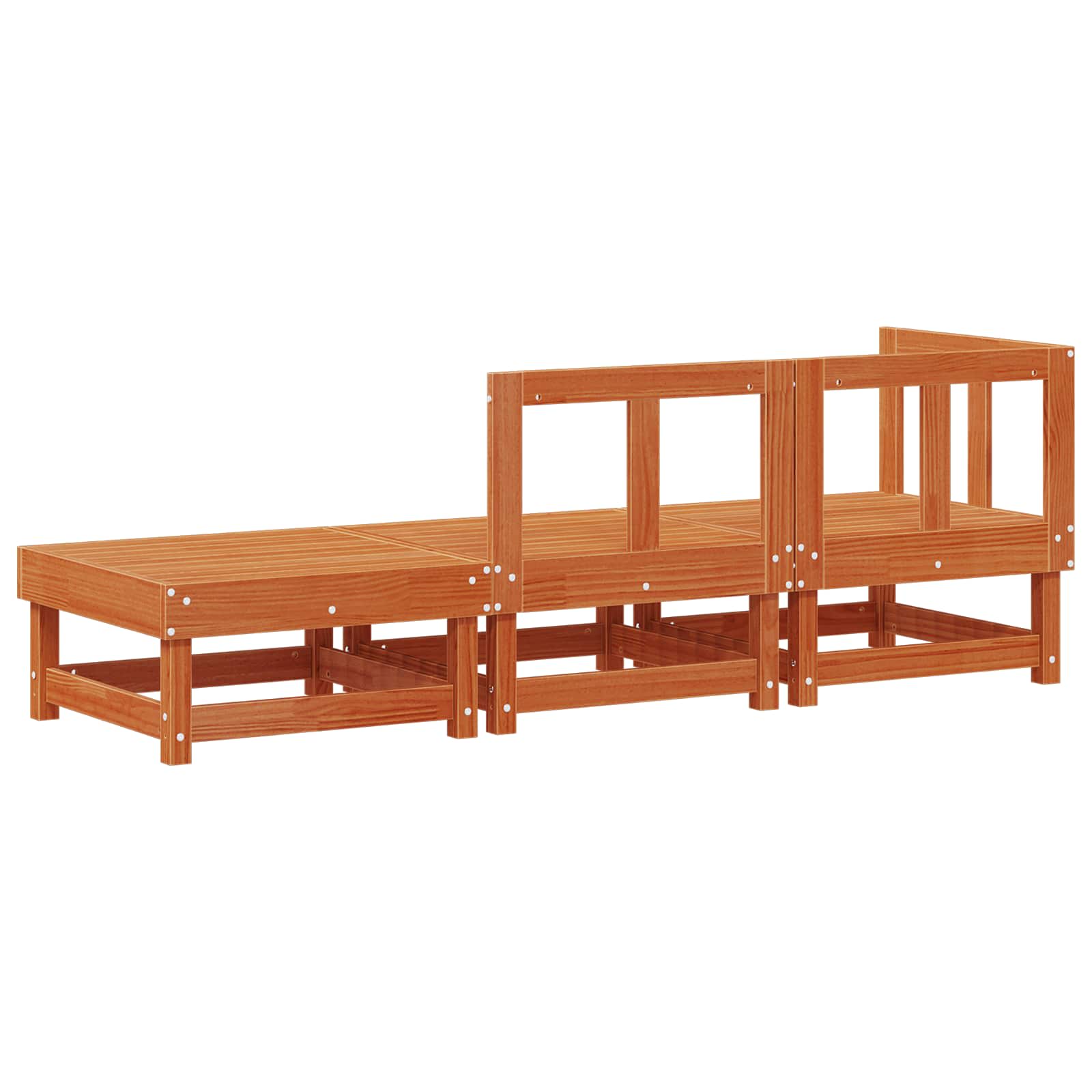 Sekcionalna sofa Vosak Smeđa 183 x 61 x 62 cm Masivna borovina