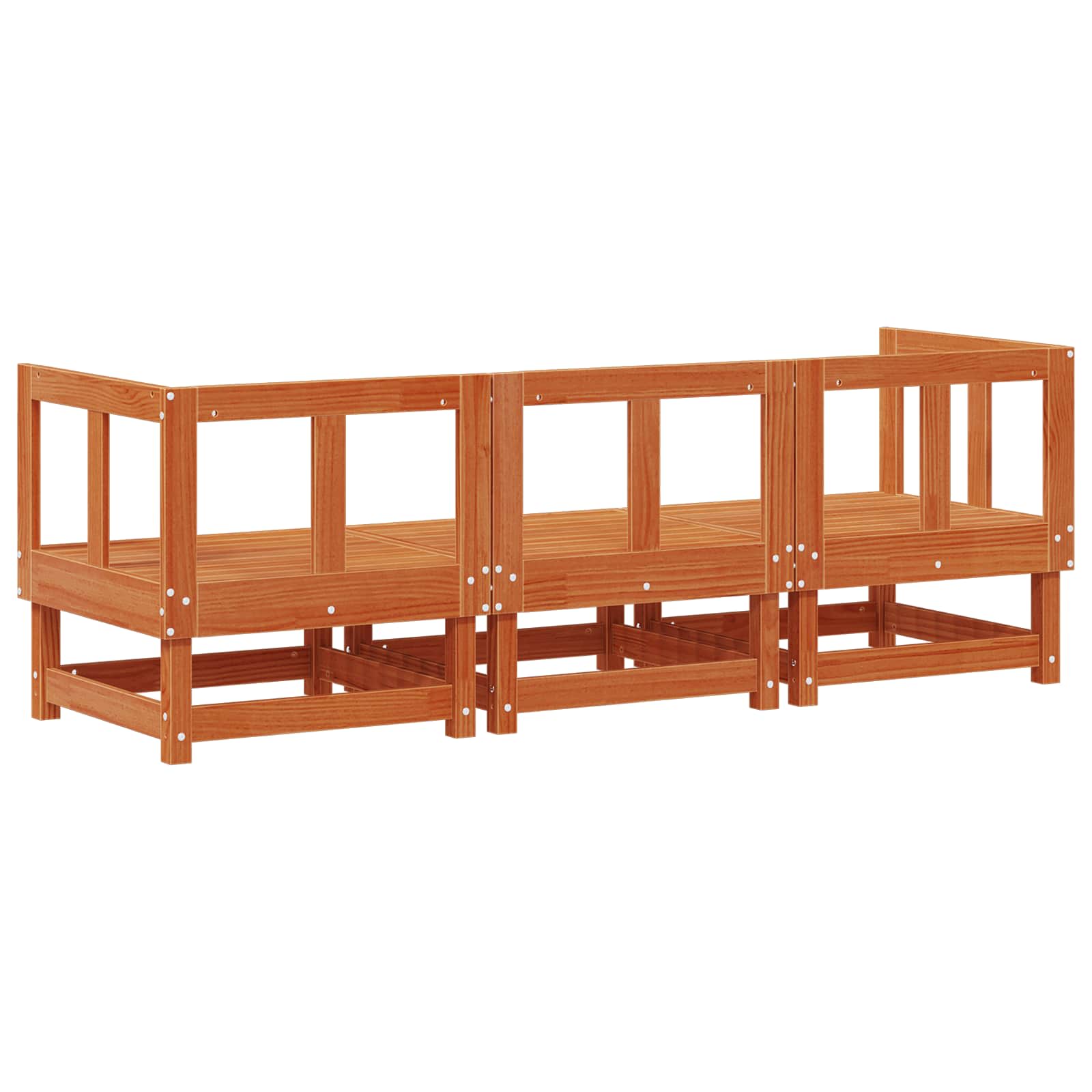 Sekcionalna sofa Vosak Smeđa 183 x 61 x 62 cm Masivna borovina