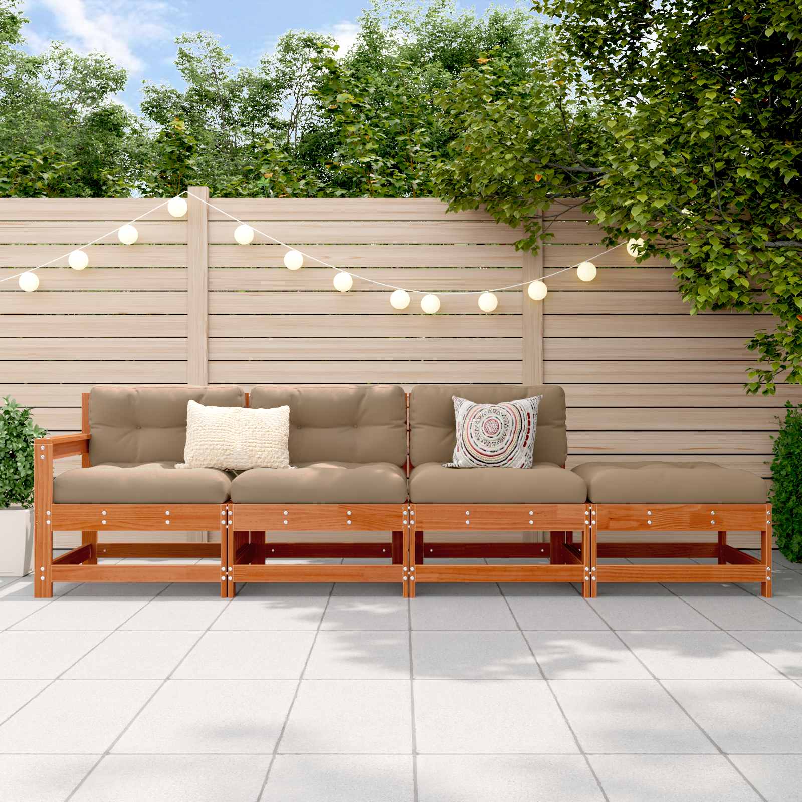 Sekcionalna sofa Vosak Smeđa 252 x 62 x 70,5 cm