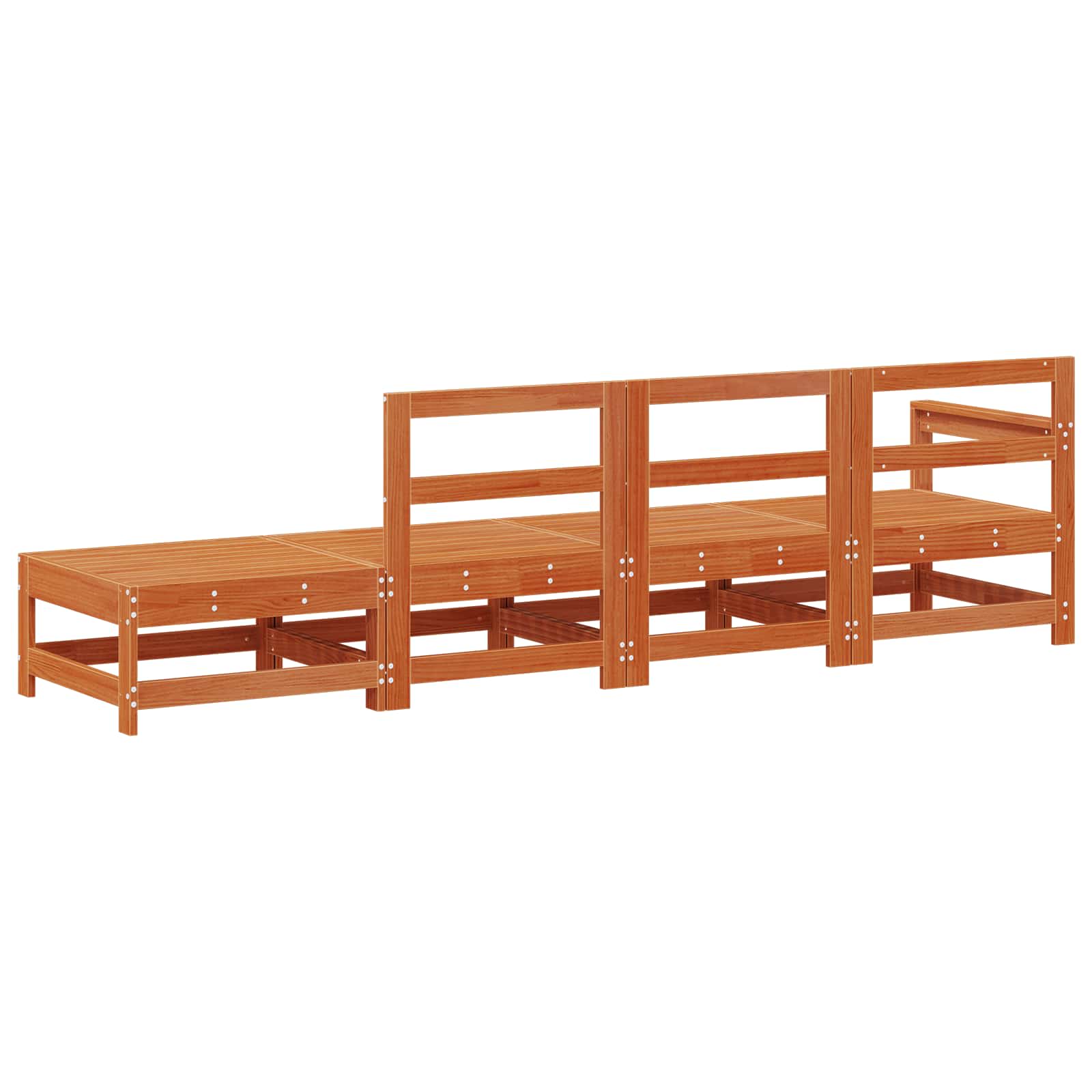 Sekcionalna sofa Vosak Smeđa 252 x 62 x 70,5 cm