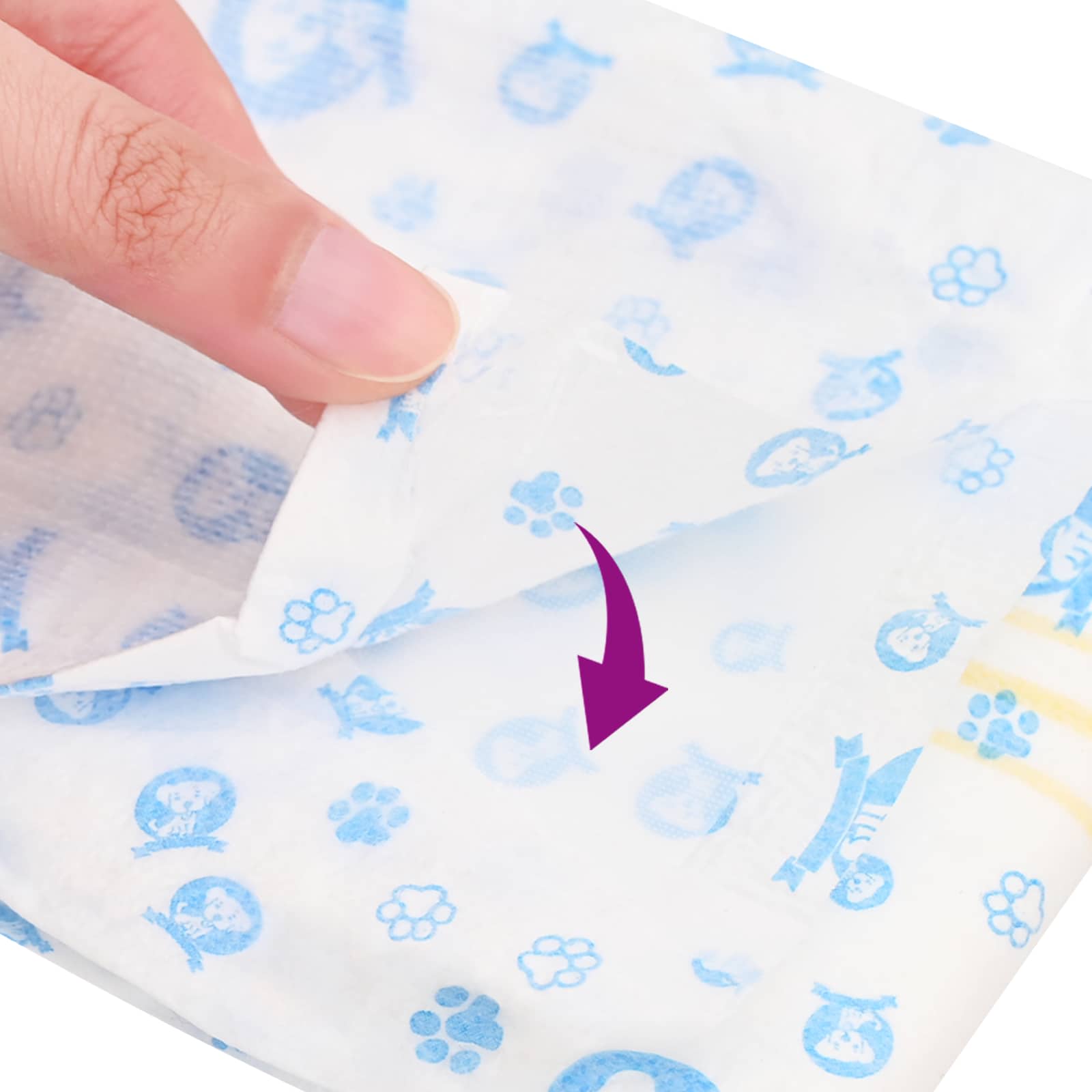 Jednokratna pelena za muške pse 30 pcs Bijeli M