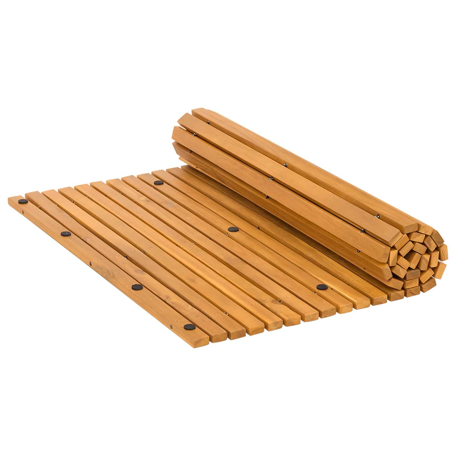 Prostirka za kupanje Smeđa 100 x 60 cm Čvrsto drvo akacije