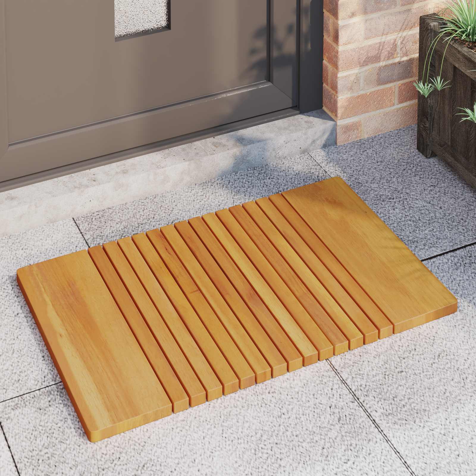 Prostirka za kupanje Jednobojno Smeđa 81 x 50 cm boja drva